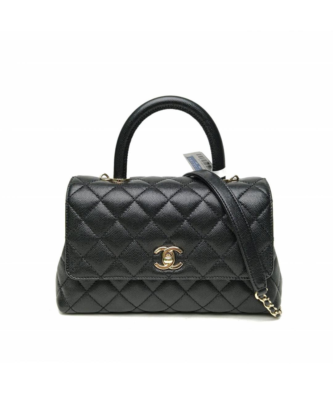 CHANEL Черная кожаная сумка через плечо, фото 2