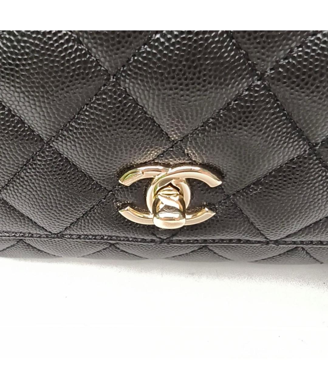 CHANEL Черная кожаная сумка через плечо, фото 7