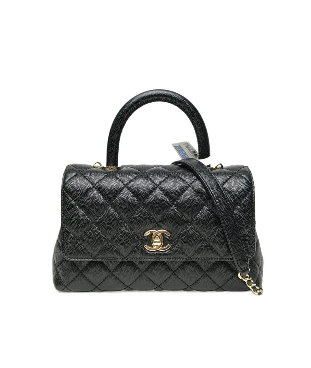 CHANEL Черная кожаная сумка через плечо, фото 1