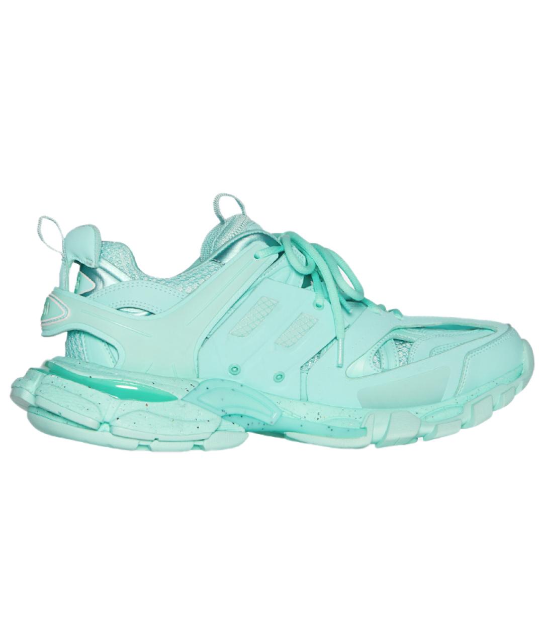 BALENCIAGA Бирюзовые низкие кроссовки / кеды, фото 1