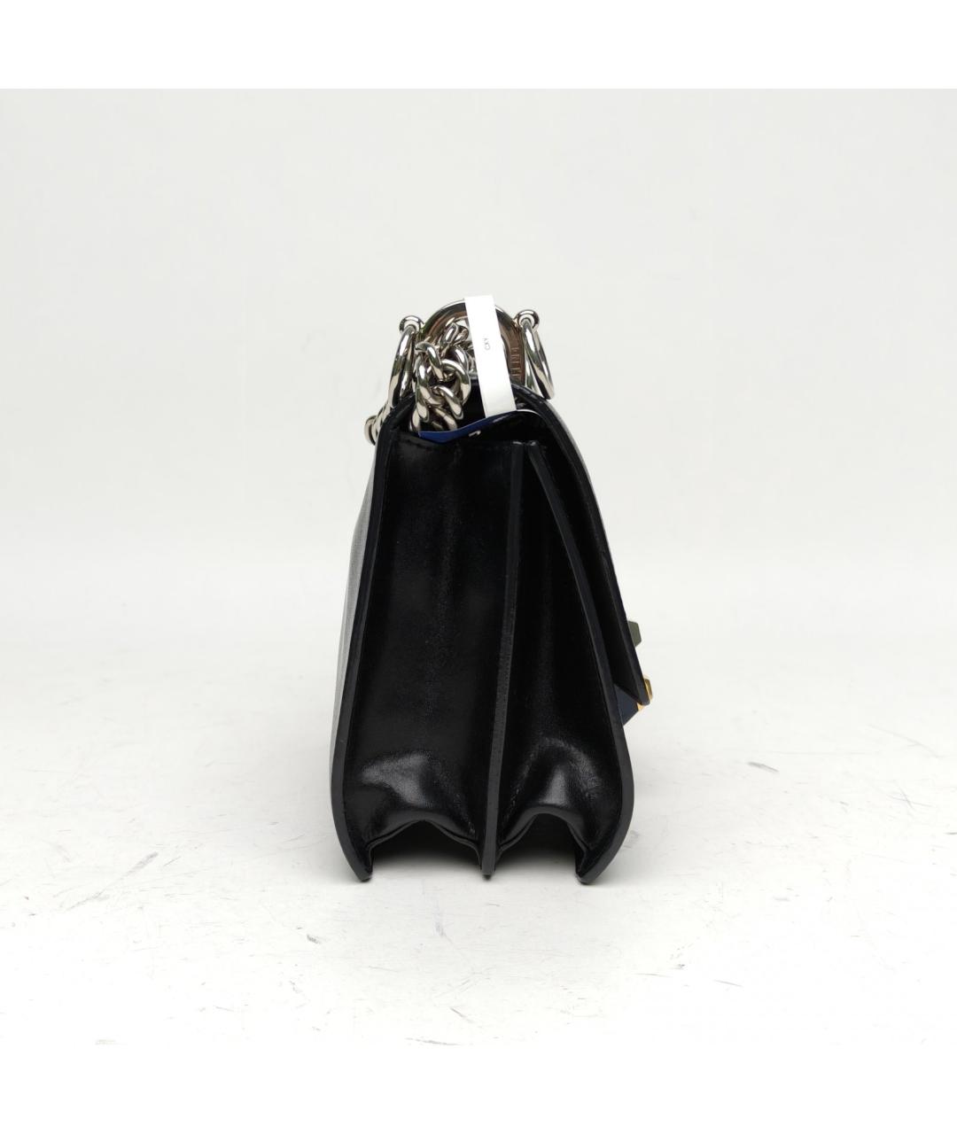 FENDI Черная кожаная сумка через плечо, фото 5