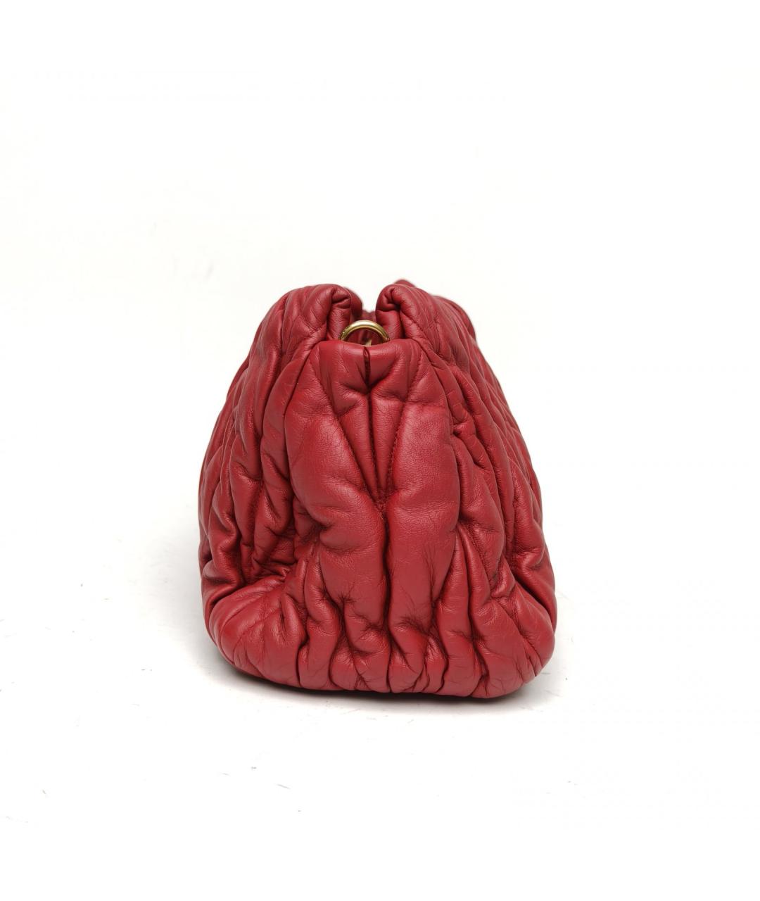 MIU MIU Красная кожаная сумка через плечо, фото 5