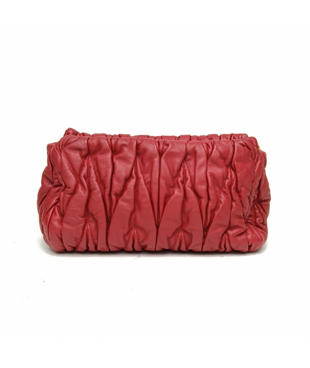 MIU MIU Красная кожаная сумка через плечо, фото 4