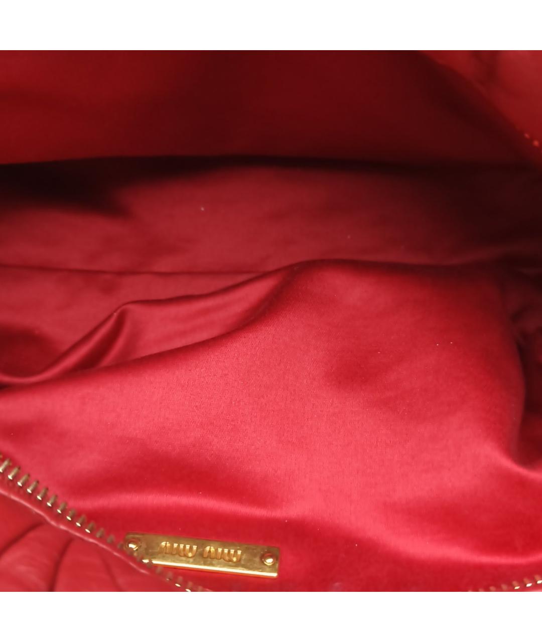 MIU MIU Красная кожаная сумка через плечо, фото 8