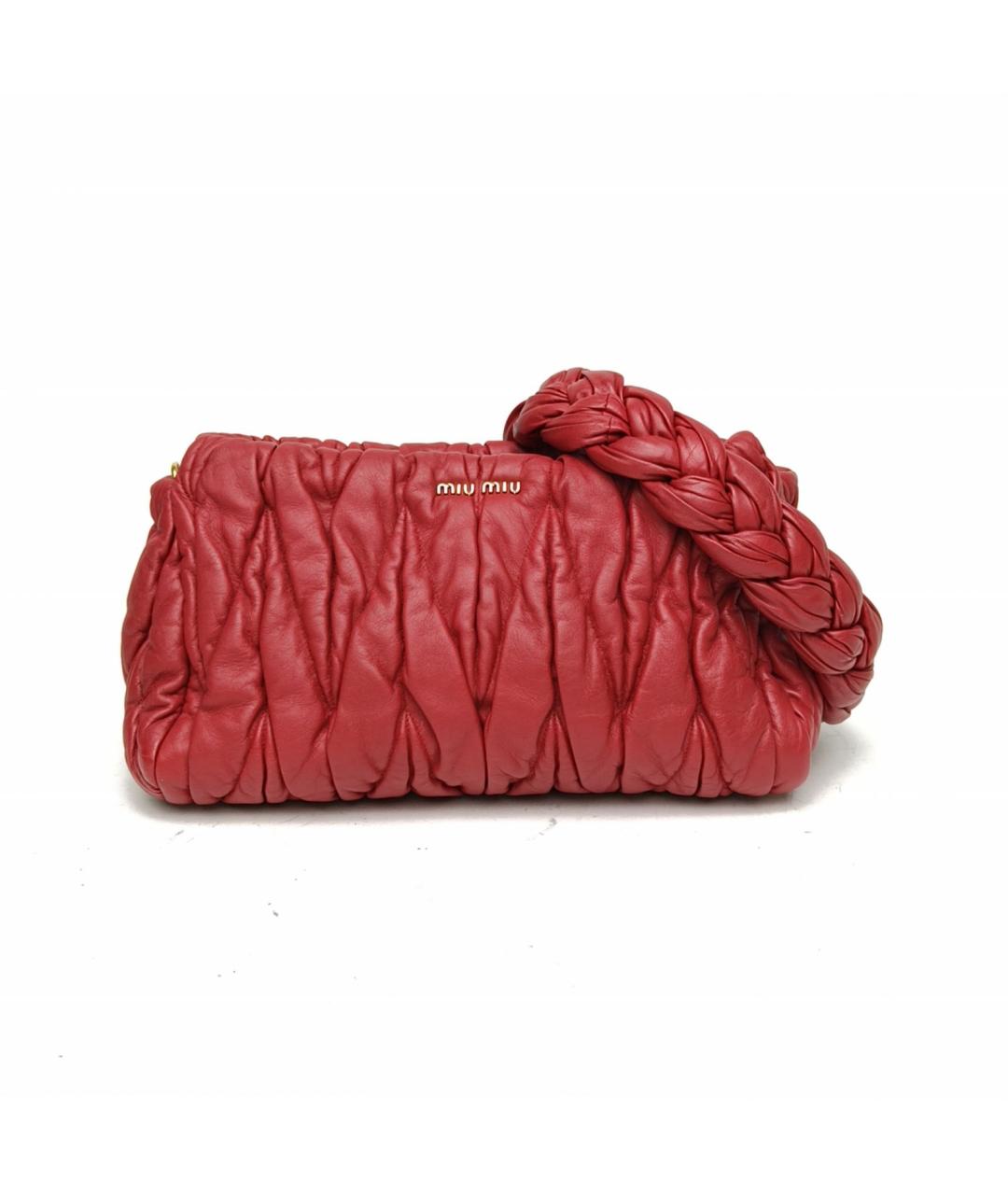 MIU MIU Красная кожаная сумка через плечо, фото 2