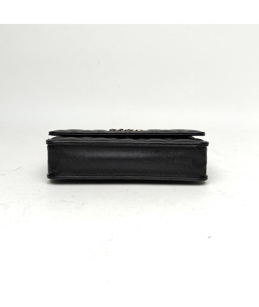 CHANEL Черная кожаная сумка через плечо, фото 6