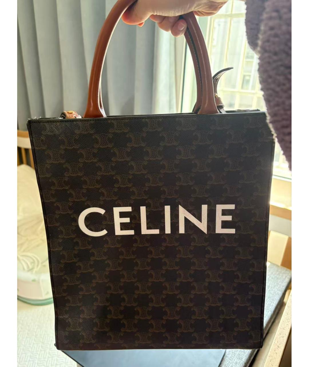 CELINE Коричневая сумка через плечо, фото 8