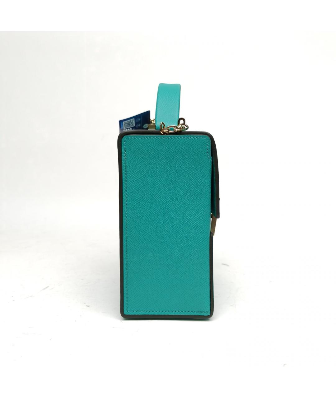 HERMES Зеленая кожаная сумка с короткими ручками, фото 5