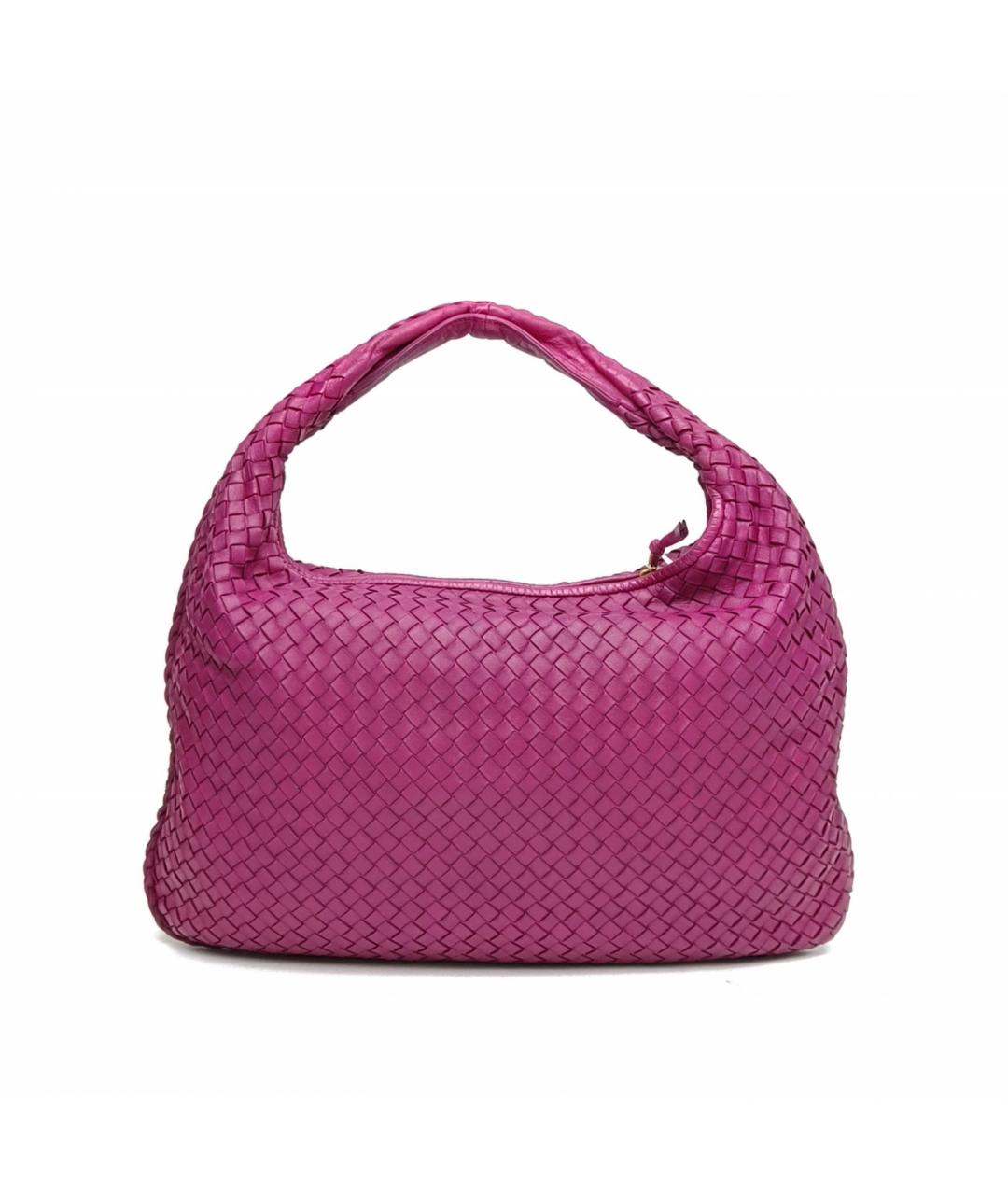 BOTTEGA VENETA Розовая кожаная сумка с короткими ручками, фото 4