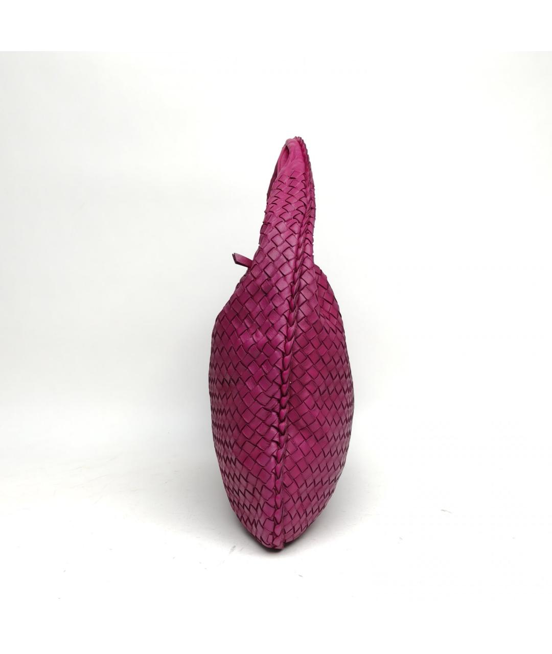 BOTTEGA VENETA Розовая кожаная сумка с короткими ручками, фото 5