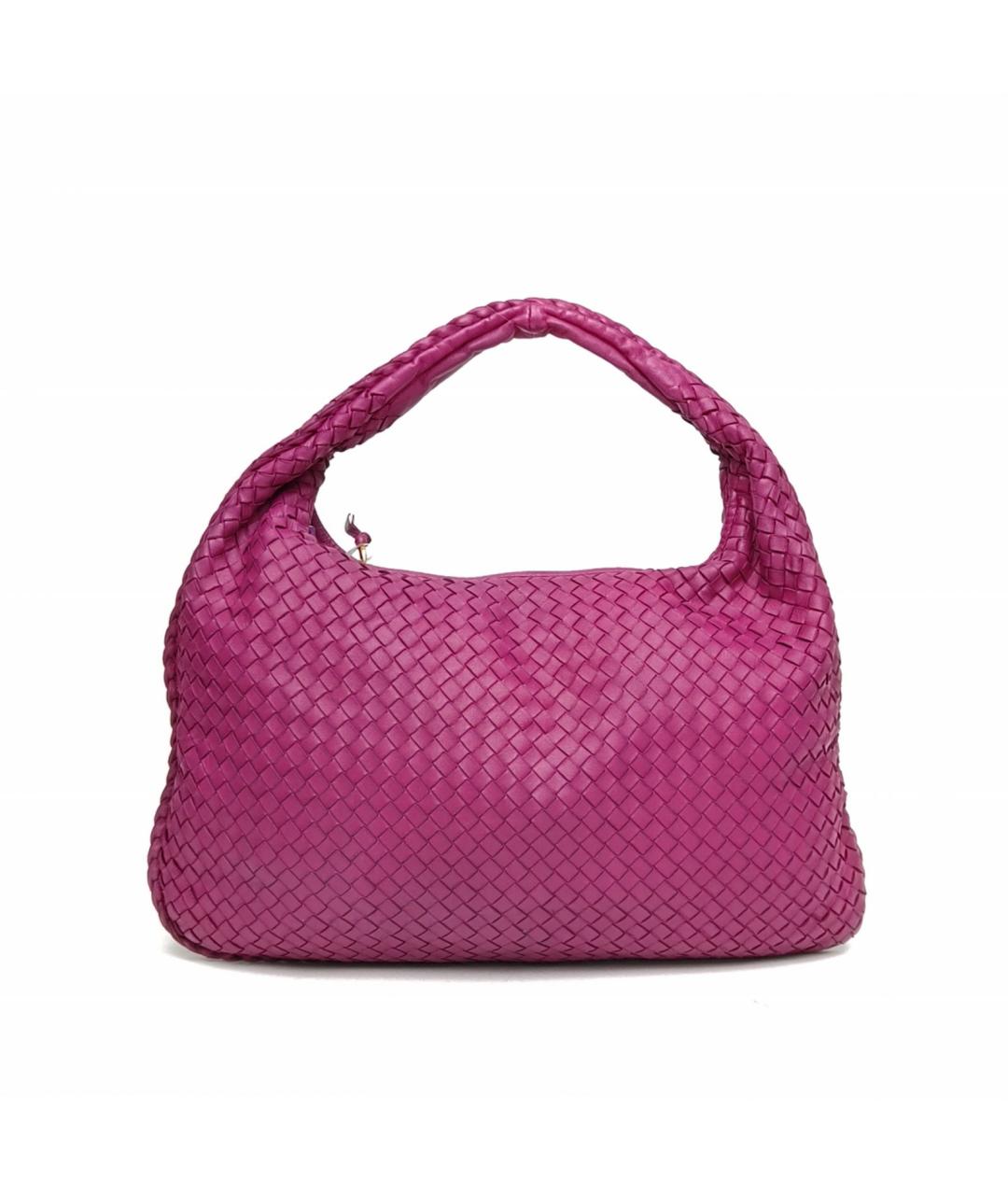 BOTTEGA VENETA Розовая кожаная сумка с короткими ручками, фото 2