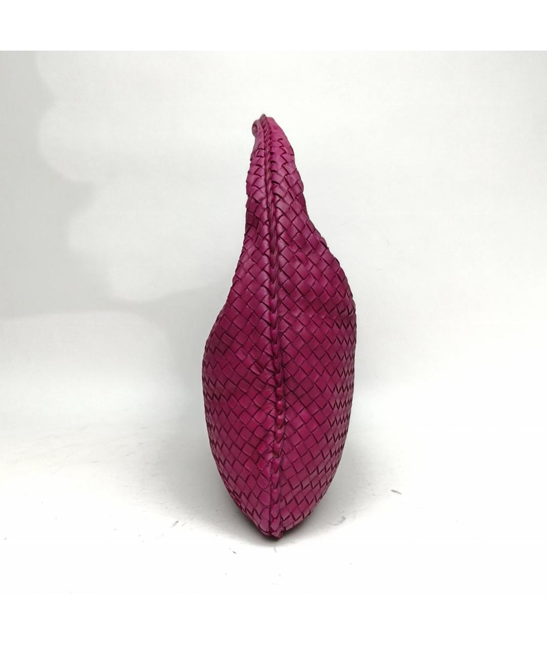 BOTTEGA VENETA Розовая кожаная сумка с короткими ручками, фото 3