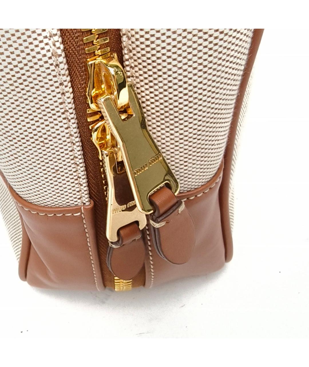 MIU MIU Бежевая сумка с короткими ручками, фото 8