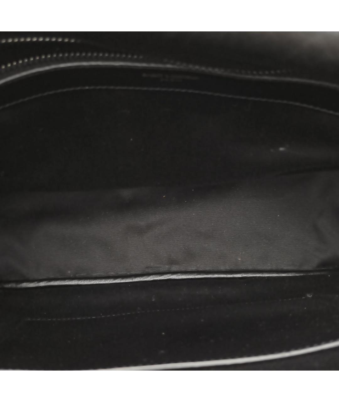 SAINT LAURENT Черная кожаная сумка через плечо, фото 7