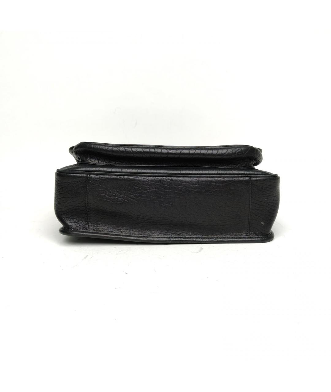 SAINT LAURENT Черная кожаная сумка через плечо, фото 6