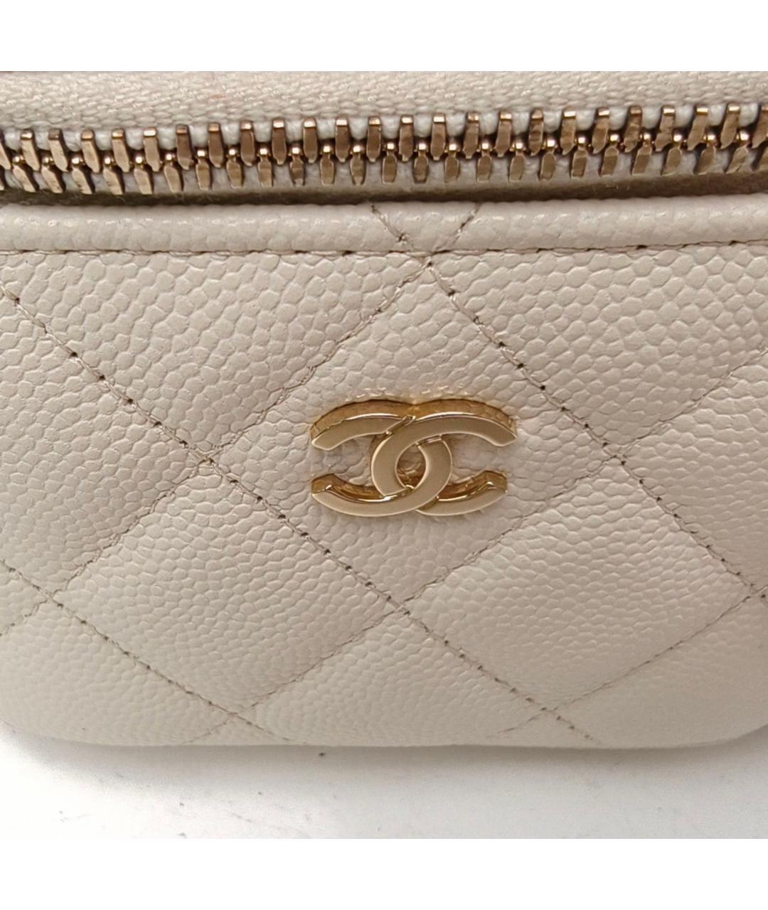 CHANEL Белая кожаная сумка через плечо, фото 7