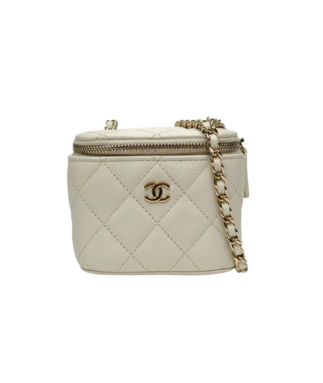 CHANEL Белая кожаная сумка через плечо, фото 1