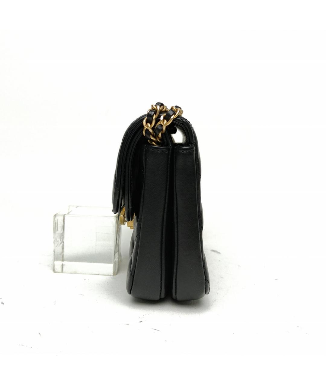 CHANEL Черная кожаная сумка через плечо, фото 3