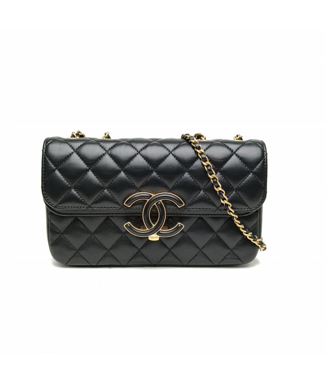 CHANEL Черная кожаная сумка через плечо, фото 2