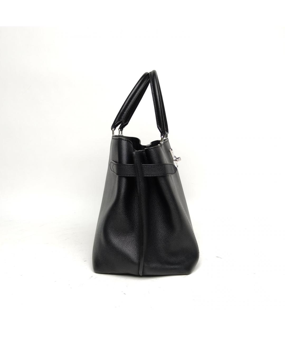 LOUIS VUITTON Черная кожаная сумка через плечо, фото 5