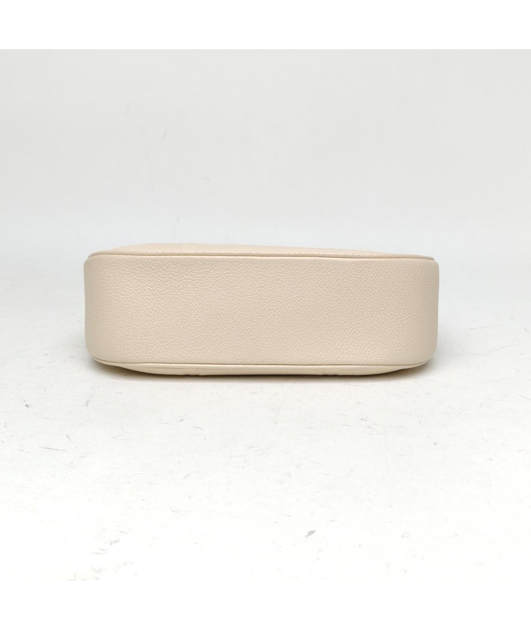 LOUIS VUITTON Бежевая кожаная сумка через плечо, фото 6