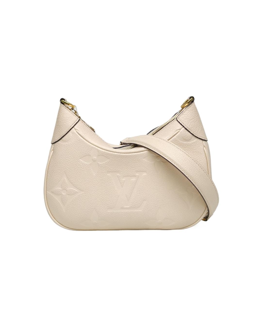 LOUIS VUITTON Бежевая кожаная сумка через плечо, фото 10