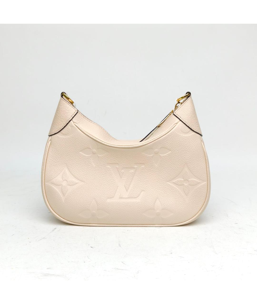 LOUIS VUITTON Бежевая кожаная сумка через плечо, фото 4