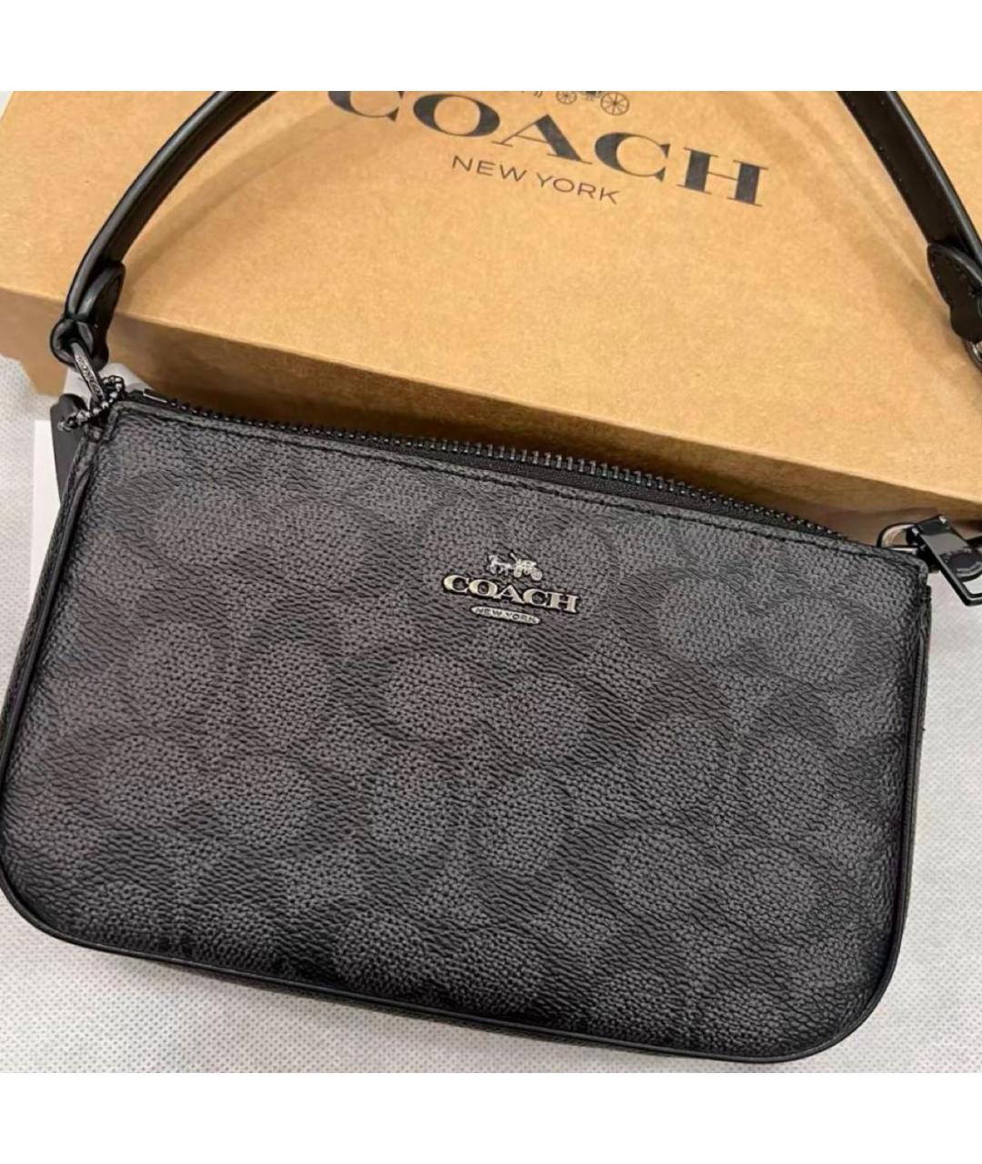 COACH Серая сумка через плечо, фото 7