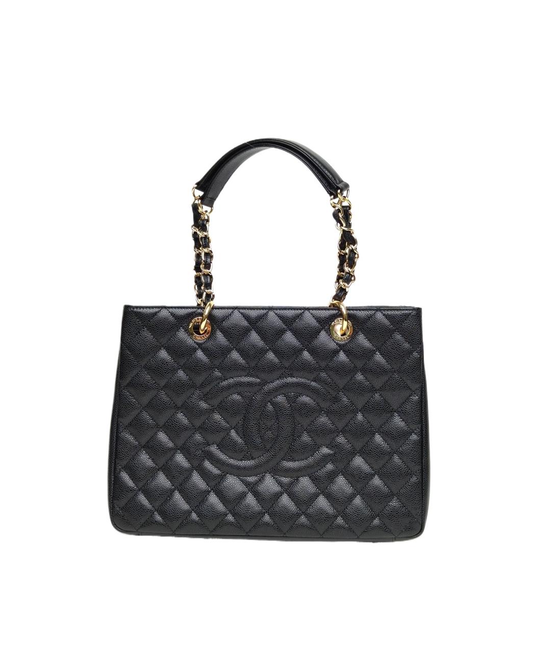 CHANEL Черная кожаная сумка тоут, фото 1