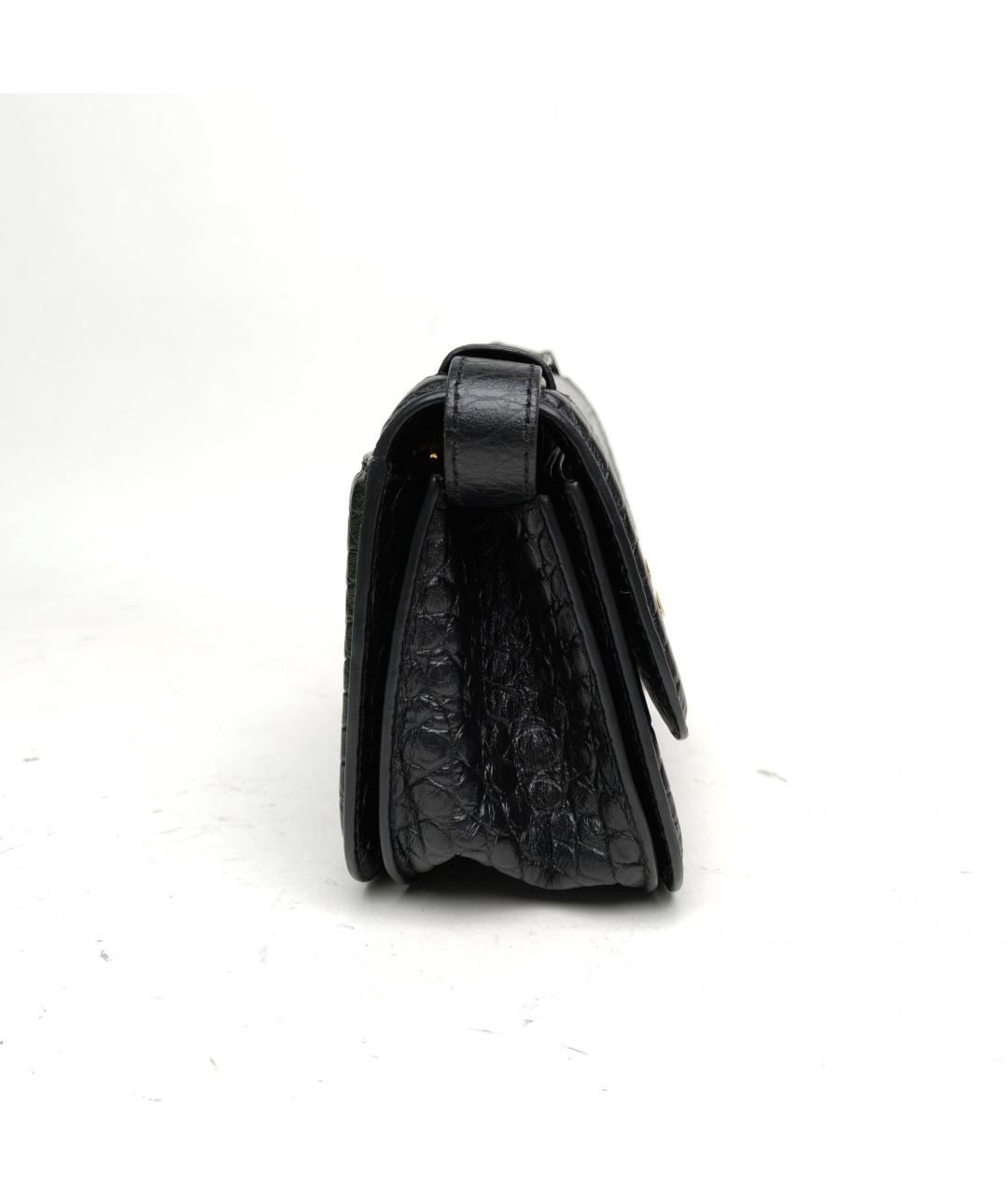 BALENCIAGA Черная сумка через плечо из экзотической кожи, фото 5