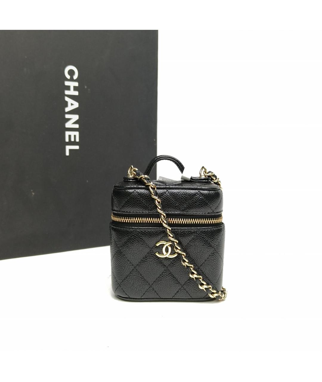 CHANEL Черная кожаная сумка через плечо, фото 9