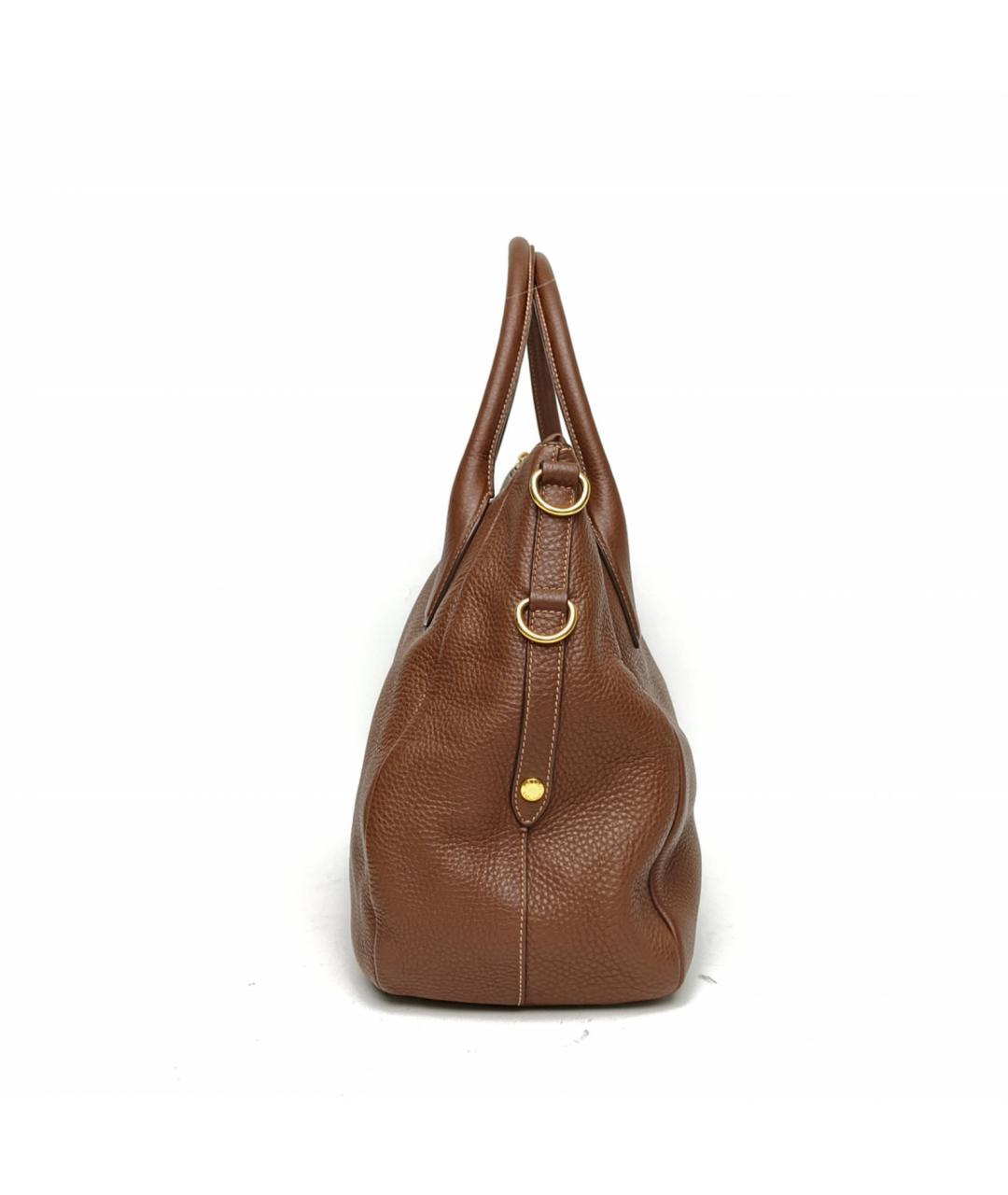 PRADA Коричневая кожаная сумка через плечо, фото 3