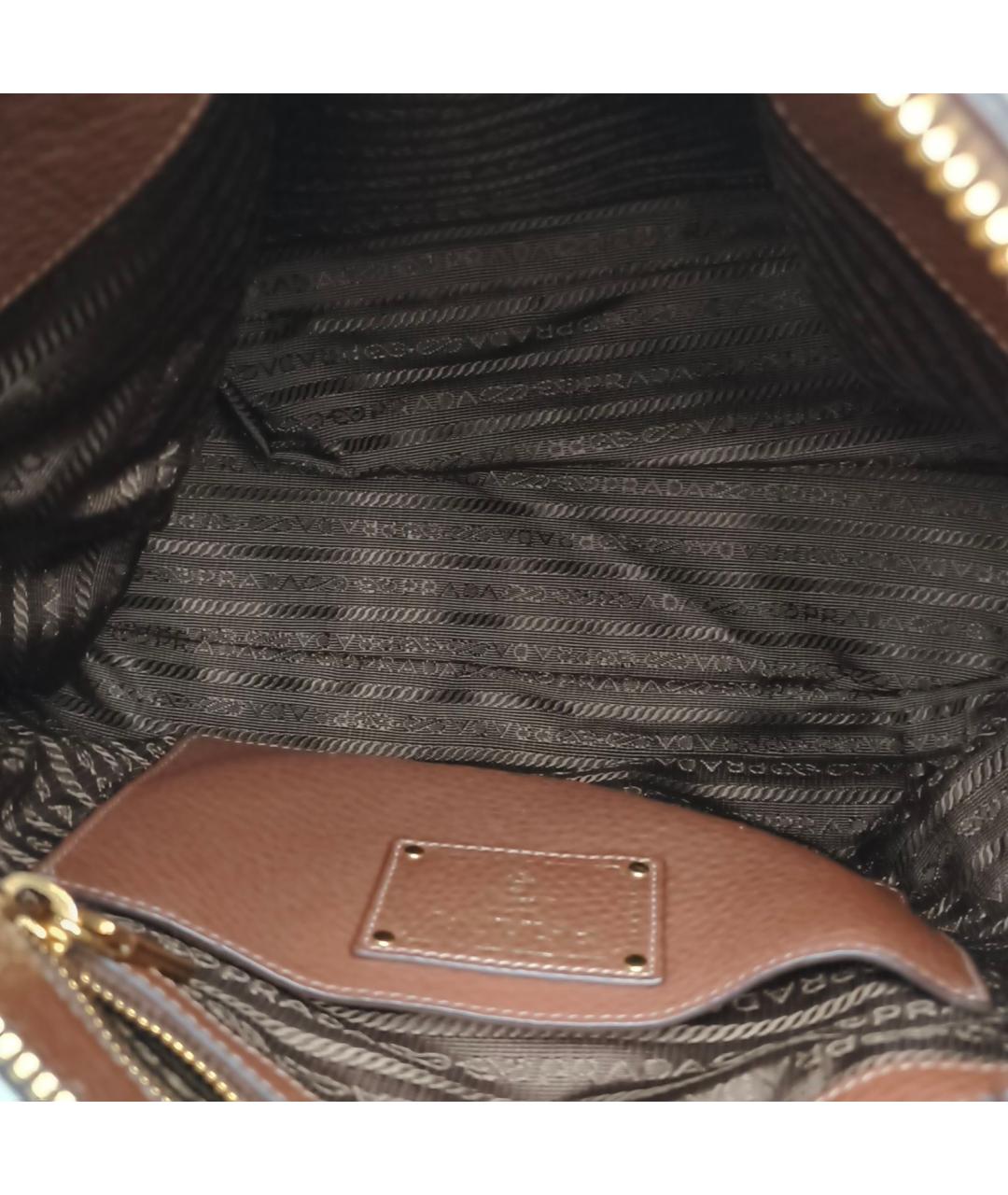 PRADA Коричневая кожаная сумка через плечо, фото 8