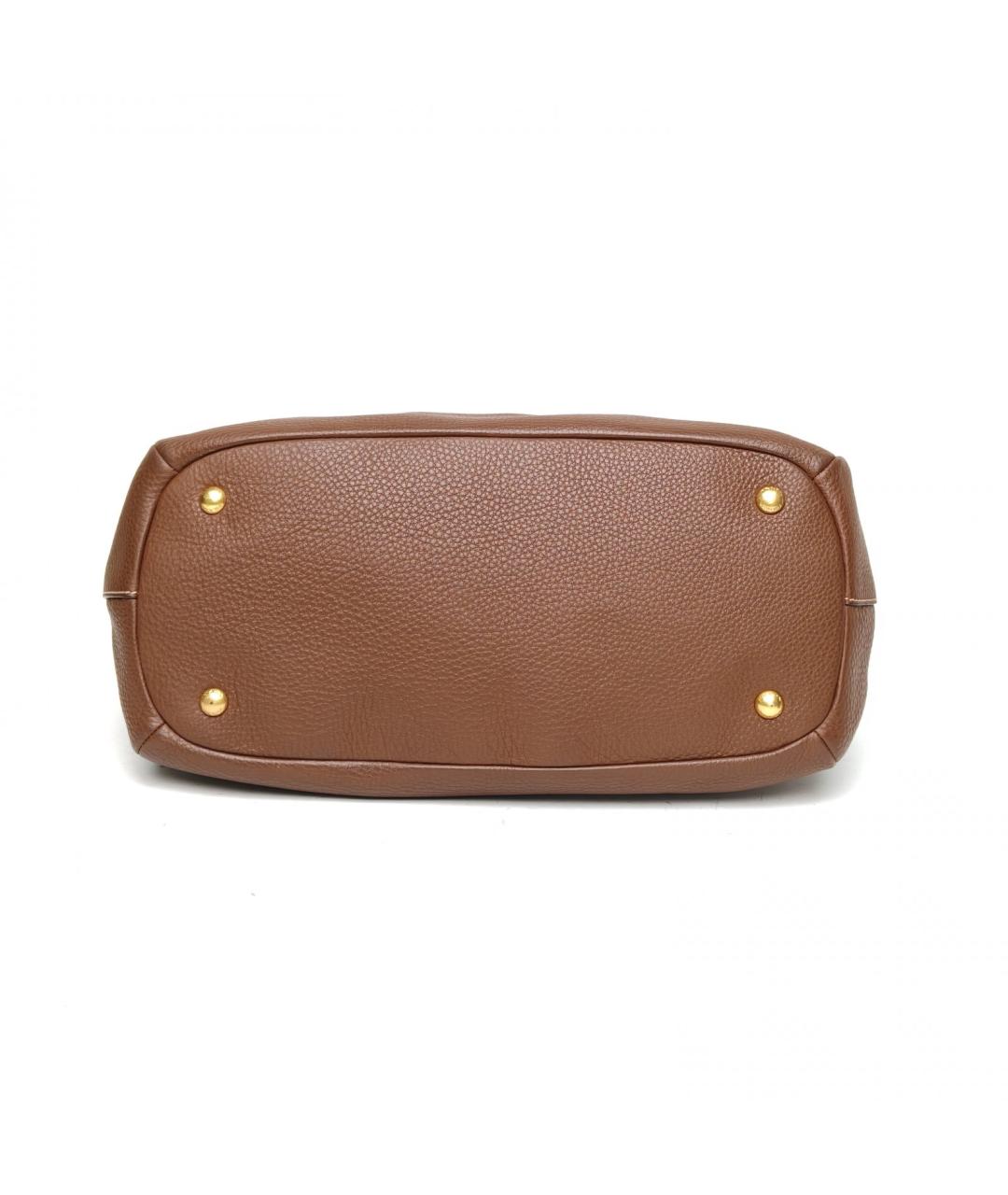 PRADA Коричневая кожаная сумка через плечо, фото 6