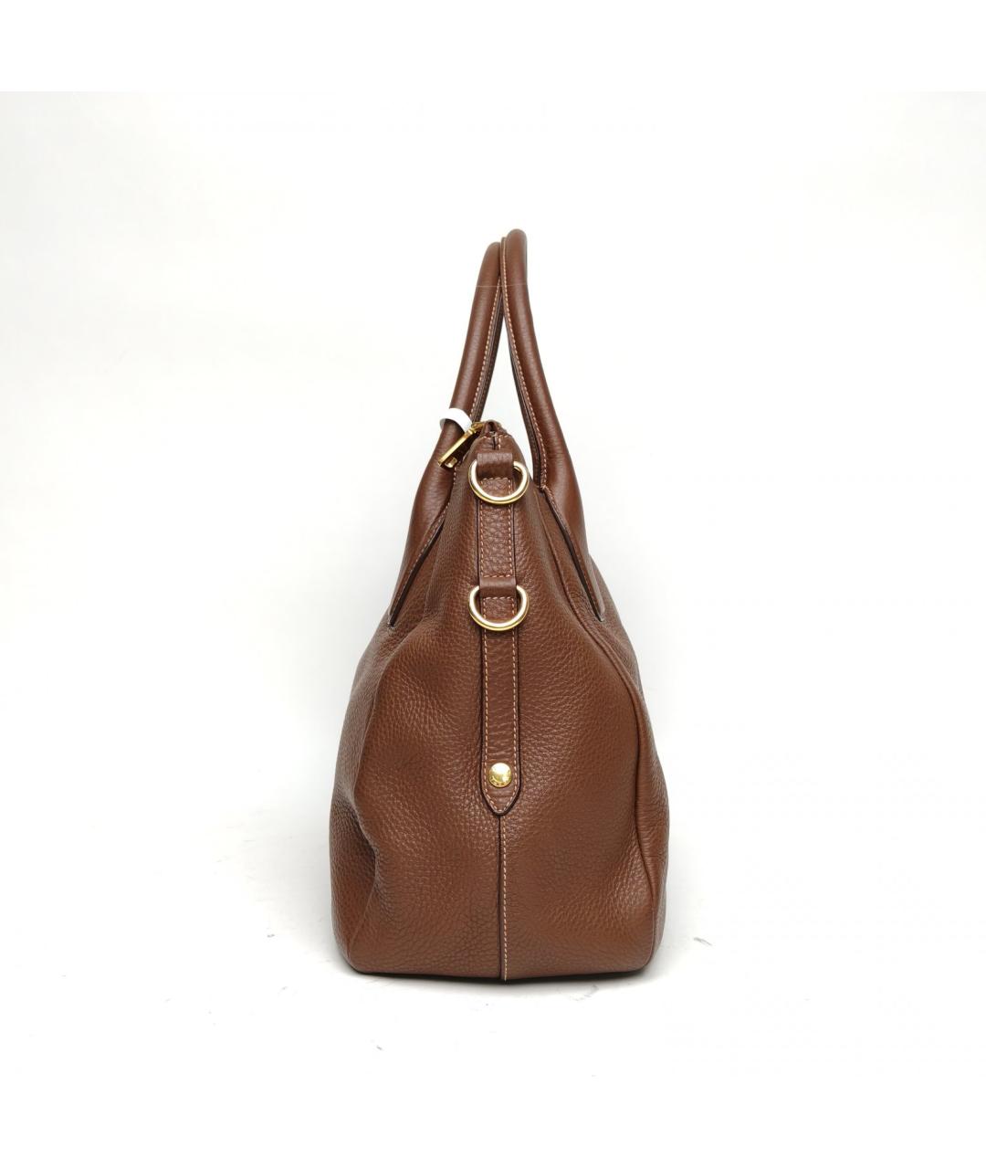 PRADA Коричневая кожаная сумка через плечо, фото 5