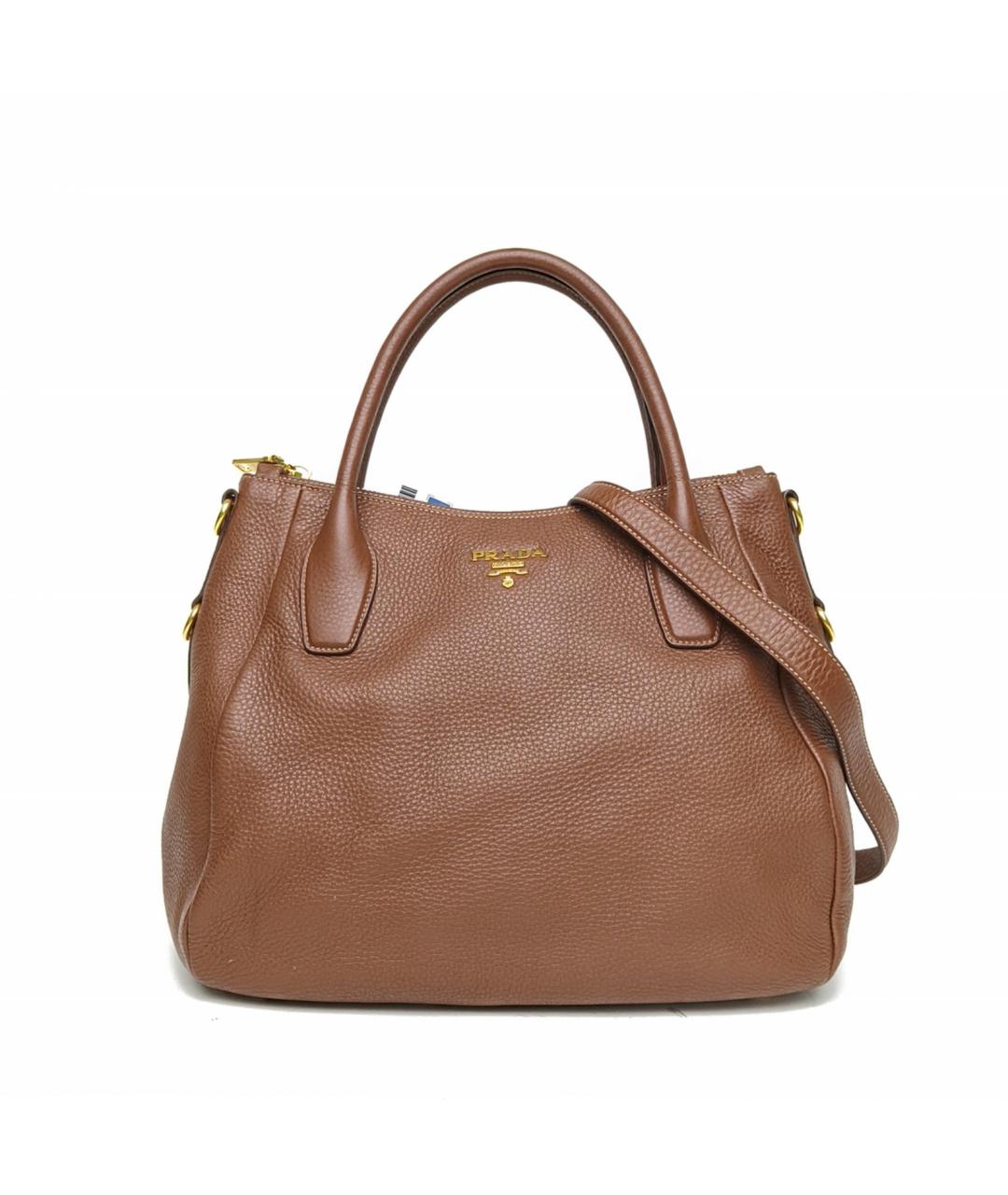 PRADA Коричневая кожаная сумка через плечо, фото 2