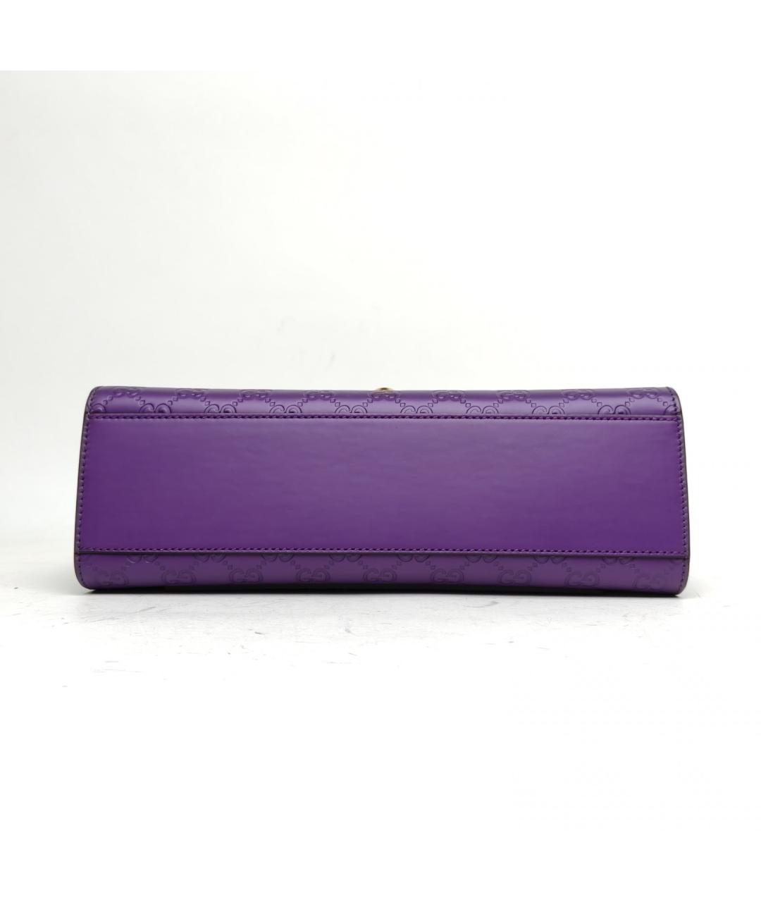 GUCCI Фиолетовая кожаная сумка через плечо, фото 6