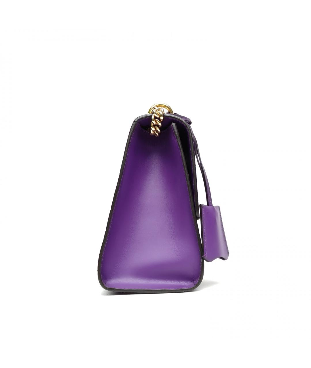GUCCI Фиолетовая кожаная сумка через плечо, фото 5