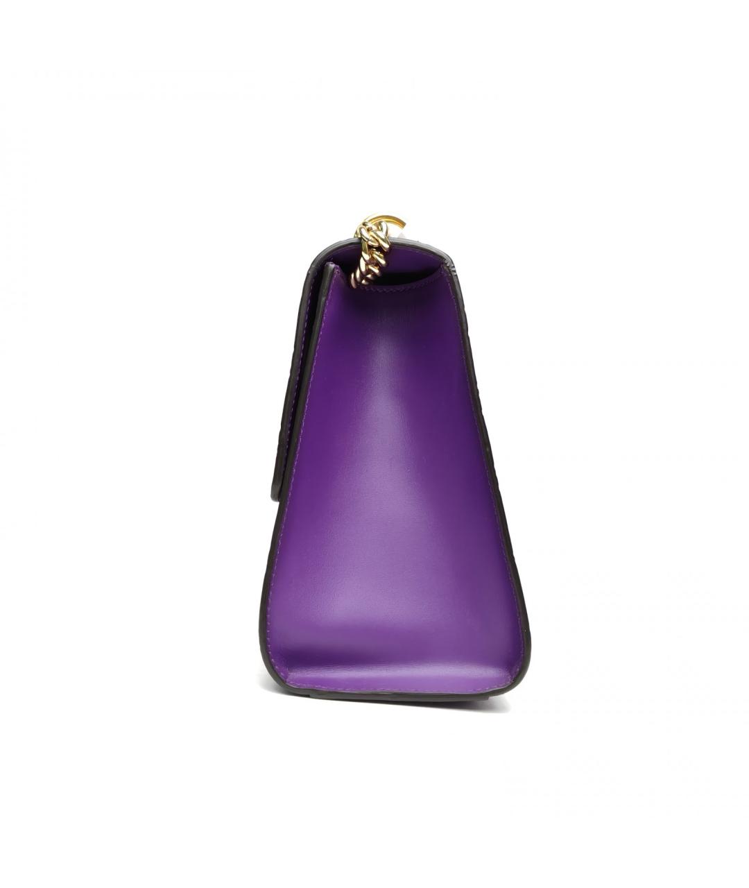 GUCCI Фиолетовая кожаная сумка через плечо, фото 3