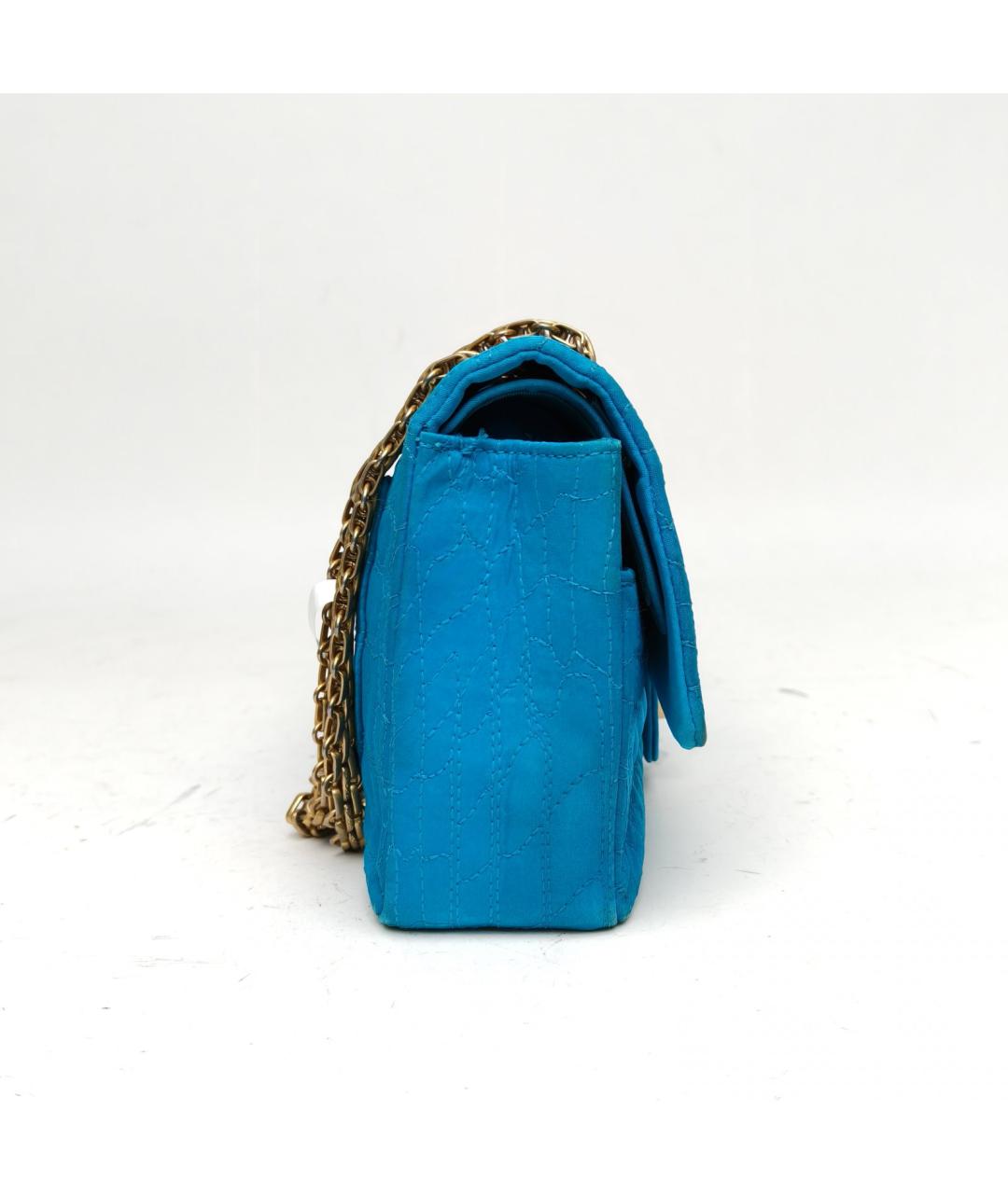 CHANEL Синяя кожаная сумка через плечо, фото 5