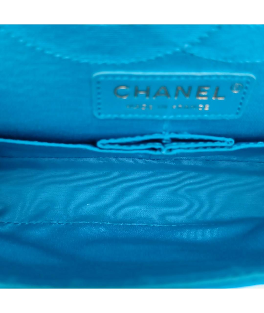 CHANEL Синяя кожаная сумка через плечо, фото 8