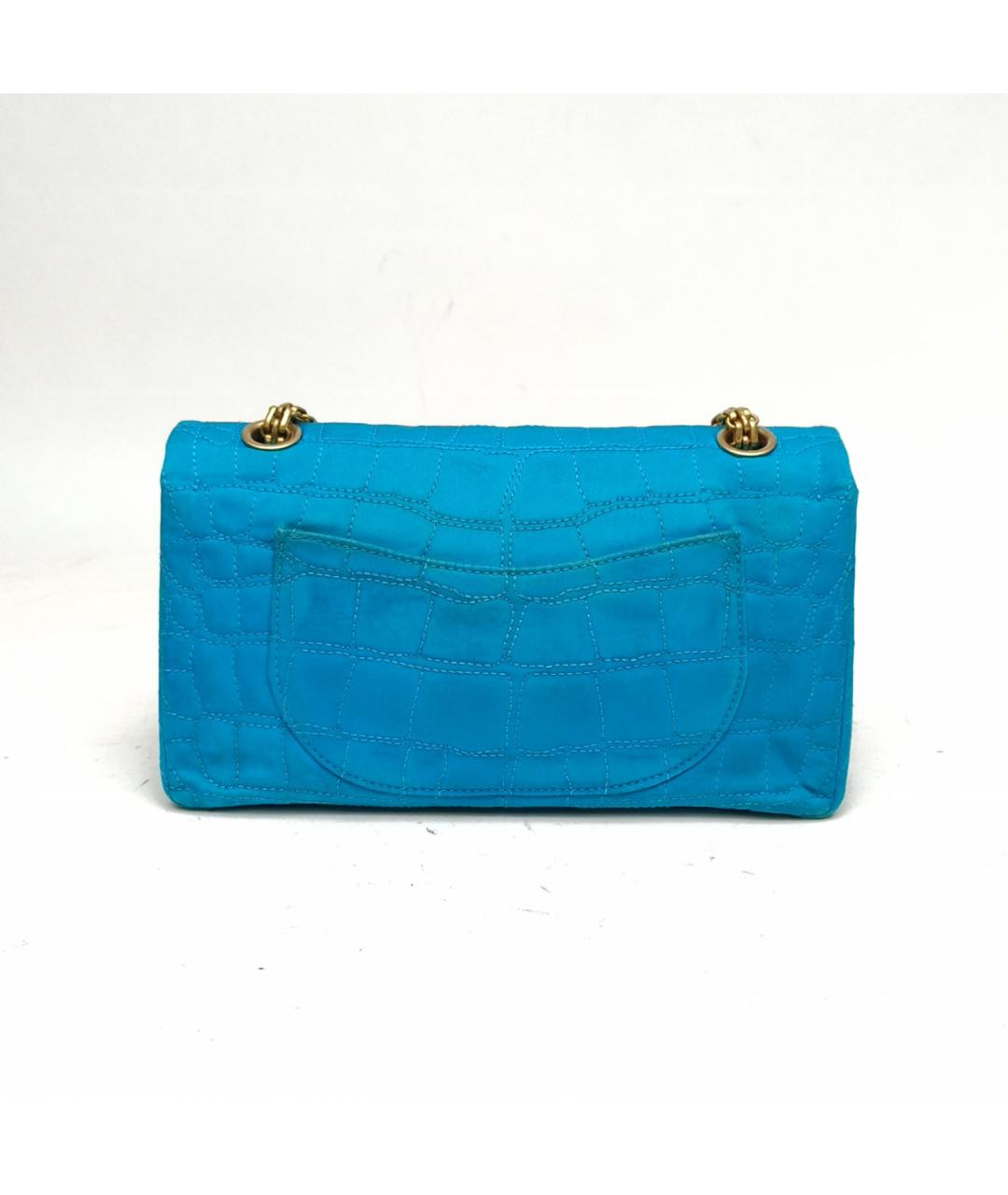 CHANEL Синяя кожаная сумка через плечо, фото 4