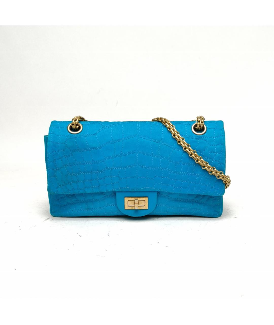 CHANEL Синяя кожаная сумка через плечо, фото 2