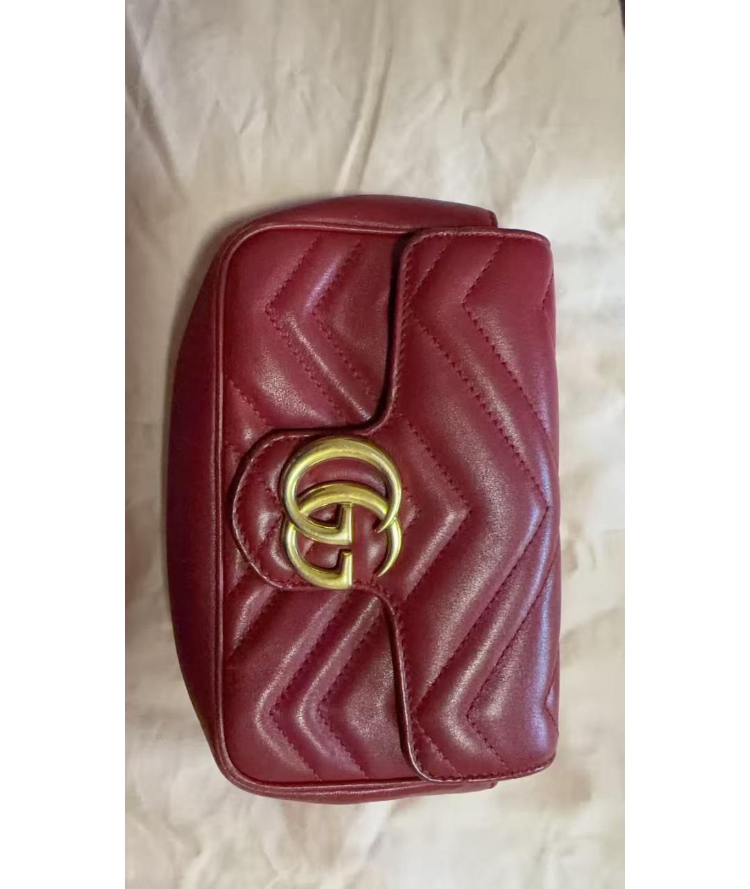 GUCCI Красная кожаная сумка через плечо, фото 9