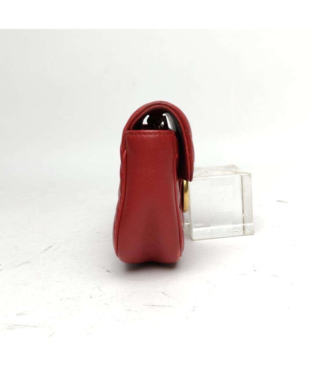 GUCCI Красная кожаная сумка через плечо, фото 5
