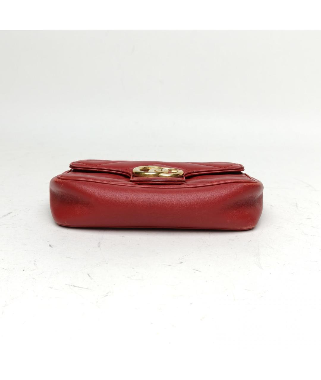 GUCCI Красная кожаная сумка через плечо, фото 6