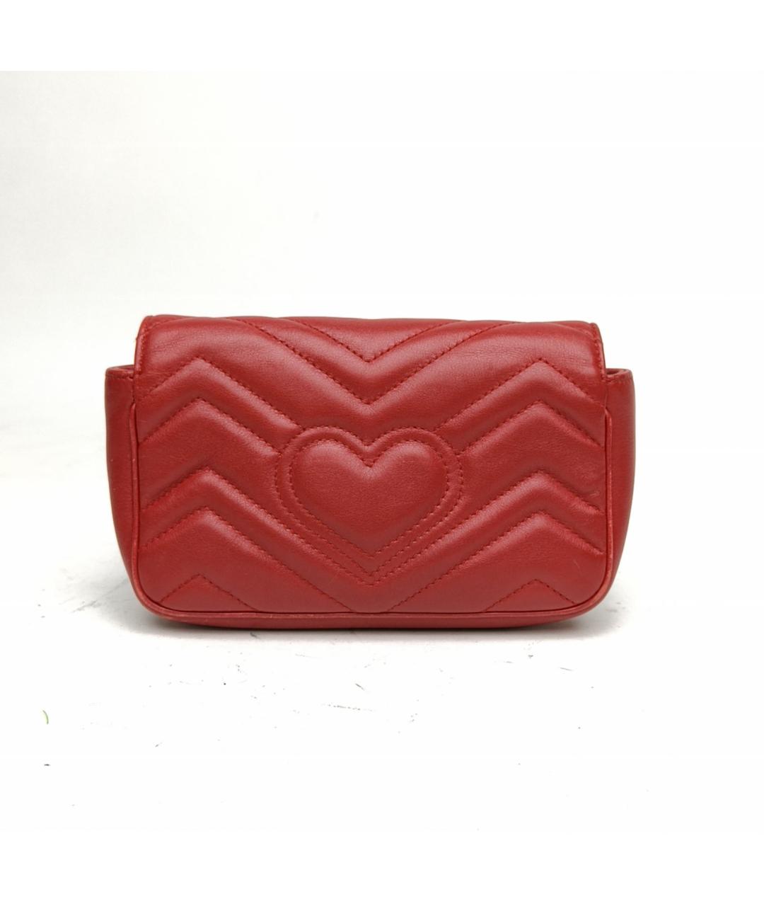 GUCCI Красная кожаная сумка через плечо, фото 4