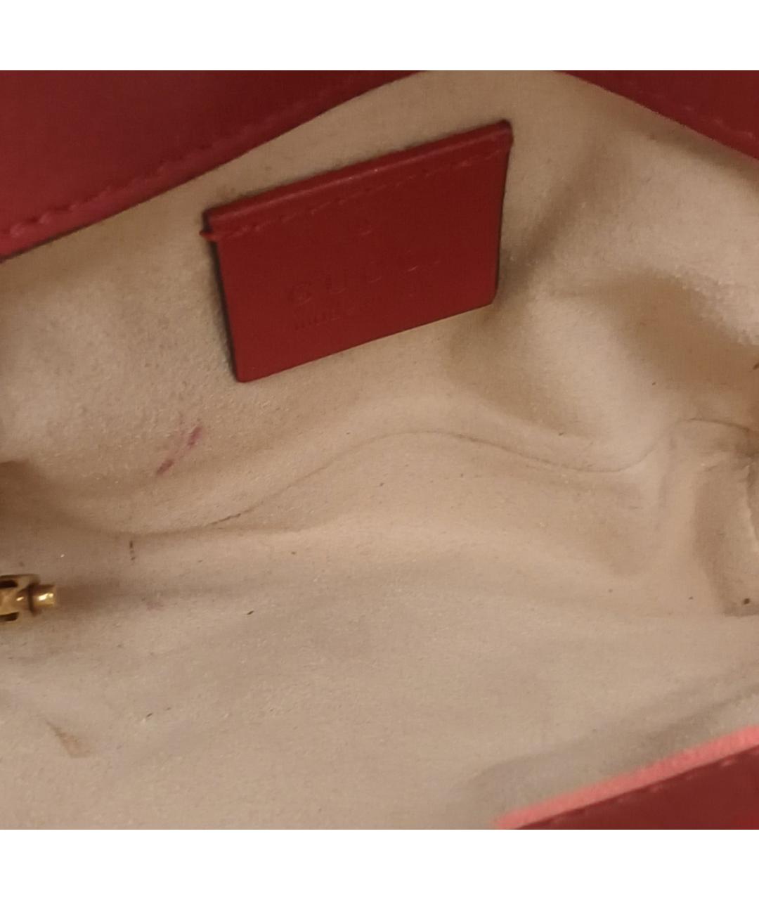 GUCCI Красная кожаная сумка через плечо, фото 8