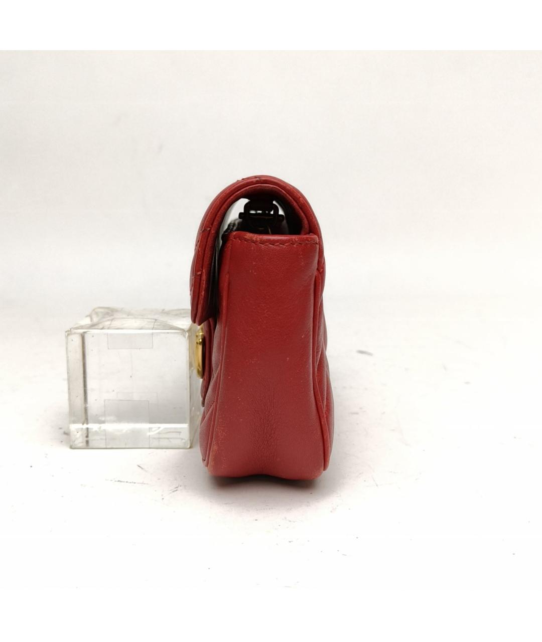 GUCCI Красная кожаная сумка через плечо, фото 3