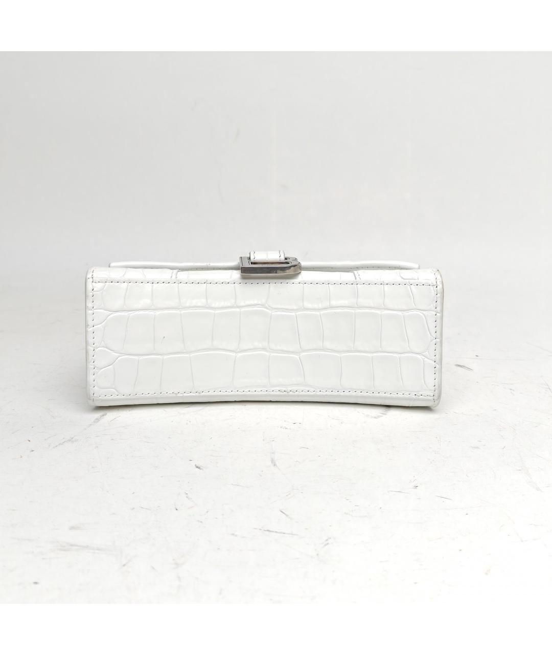 BALENCIAGA Белая сумка через плечо из экзотической кожи, фото 3